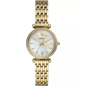 Fossil Women's Carlie Mini Gold-Tone Stainless Steel Bracelet Watch 12mm